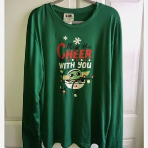 Star Wars Nite Nite Munki May the cheer be with you Christmas night shirt‎ Large